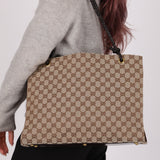 Gucci Monogram Leather Braided Tote