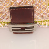 Limited Edition City Exclusive Fendi 2007 Canvas Beaded Baguette