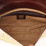 Limited Edition City Exclusive Fendi 2007 Canvas Beaded Baguette