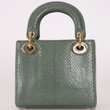 Dior 2015 Glossy Watersnake Chain Mini Lady Dior