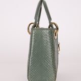 Dior 2015 Glossy Watersnake Chain Mini Lady Dior