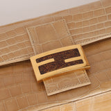 Ultra-Rare Vintage Fendi Shiny Crocodile Baguette Glitter GHW