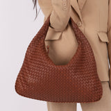 Bottega Veneta Intrecciato Medium Brown Hobo Bag