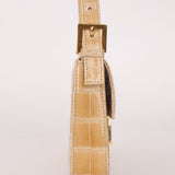 Ultra-Rare Vintage Fendi Shiny Crocodile Baguette Glitter GHW