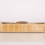 Ultra-Rare Vintage Fendi Shiny Crocodile Baguette Glitter GHW