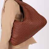 Bottega Veneta Intrecciato Medium Brown Hobo Bag