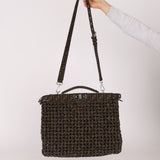 Fendi Woven Leather Peekaboo Bag