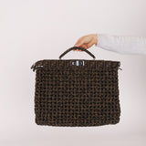 Fendi Woven Leather Peekaboo Bag