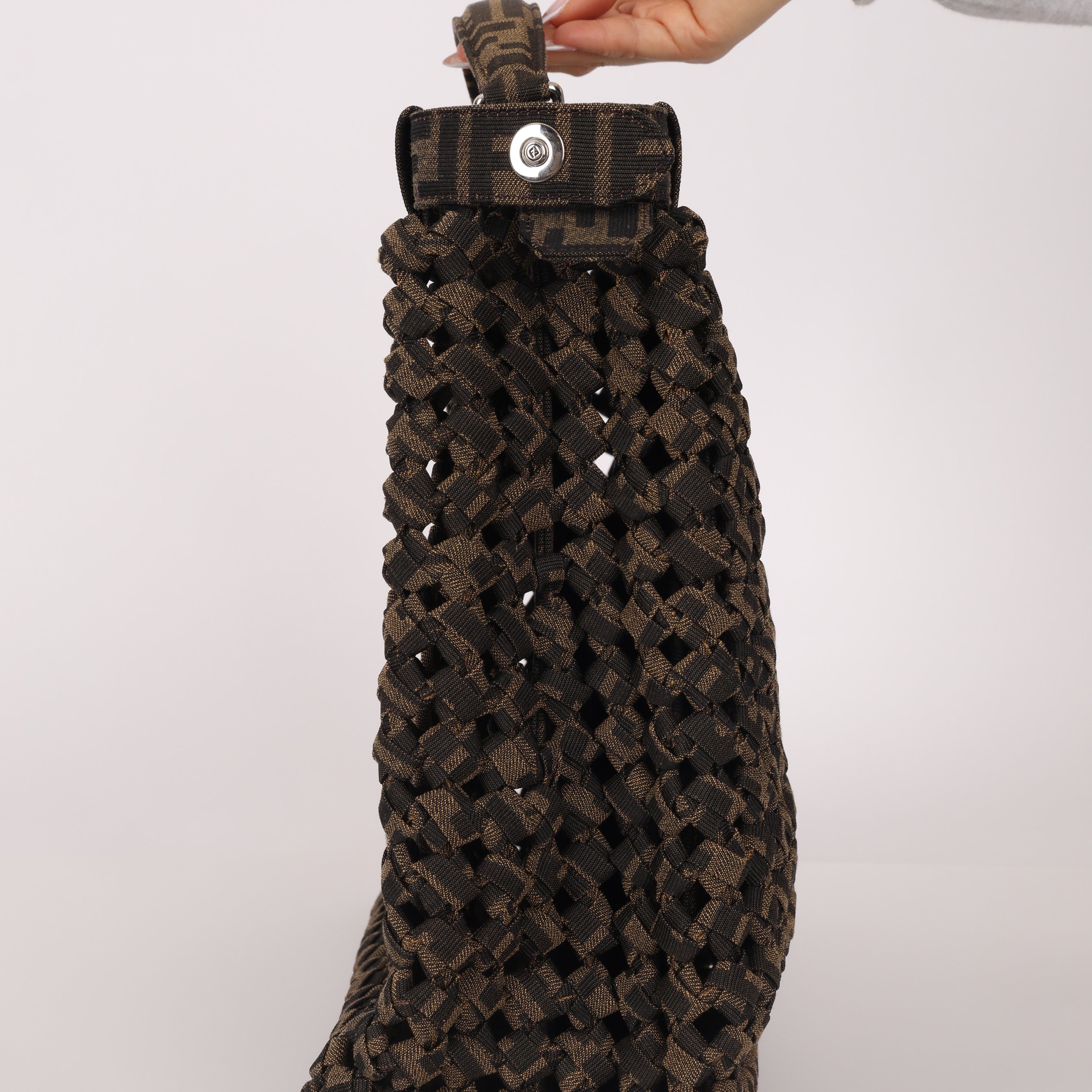 Fendi Woven Leather Peekaboo Bag