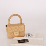 Rare Chanel 1991 Beige Mini Kelly Top Handle