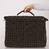 Fendi Woven Leather Peekaboo Bag
