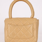 Rare Chanel 1991 Beige Mini Kelly Top Handle