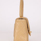 Rare Chanel 1991 Beige Mini Kelly Top Handle