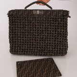 Fendi Woven Leather Peekaboo Bag