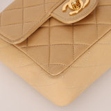 Rare Chanel 1991 Beige Mini Kelly Top Handle