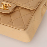 Rare Chanel 1991 Beige Mini Kelly Top Handle