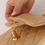 Rare Chanel 1991 Beige Mini Kelly Top Handle