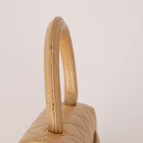 Rare Chanel 1991 Beige Mini Kelly Top Handle