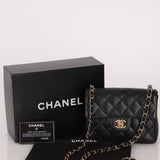 Discontinued Chanel 2004 Caviar Mini Square Flap Bag 24K GP