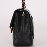 Discontinued Chanel 2004 Caviar Mini Square Flap Bag 24K GP