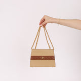 Chanel 1989 Lambskin Two-Tone Trapezoid Single Flap w/ Cardholder