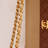 Chanel 1989 Lambskin Two-Tone Trapezoid Single Flap w/ Cardholder