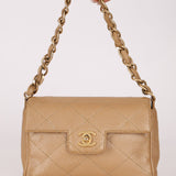 Ultra-Rare Chanel 2001 Iridescent Caviar Mini Half Flap