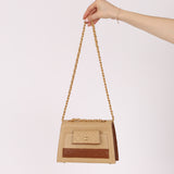Chanel 1989 Lambskin Two-Tone Trapezoid Single Flap w/ Cardholder