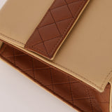 Chanel 1989 Lambskin Two-Tone Trapezoid Single Flap w/ Cardholder