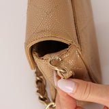 Ultra-Rare Chanel 2001 Iridescent Caviar Mini Half Flap