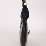 Gucci Black Leather Bamboo Top Handle Jackie Bag