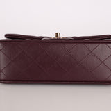 Ultra-Rare Chanel 2024 Bordeaux Lambskin Mini Rectangular Rose Gold Hardware Flap Bag