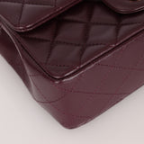 Ultra-Rare Chanel 2024 Bordeaux Lambskin Mini Rectangular Rose Gold Hardware Flap Bag