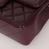 Ultra-Rare Chanel 2024 Bordeaux Lambskin Mini Rectangular Rose Gold Hardware Flap Bag