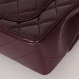 Ultra-Rare Chanel 2024 Bordeaux Lambskin Mini Rectangular Rose Gold Hardware Flap Bag