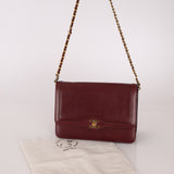 Chanel 1989 Bordeaux Boxcalf Coco Luxe Frame Single Flap