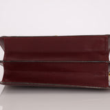 Chanel 1989 Bordeaux Boxcalf Coco Luxe Frame Single Flap
