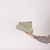 Fendi Sage Nappa Small First Clutch with Strap