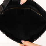 Celine Black Leather Macadam Pochette