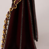 Chanel 1989 Bordeaux Boxcalf Coco Luxe Frame Single Flap
