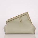 Fendi Sage Nappa Small First Clutch with Strap
