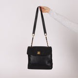 Chanel 1997 Caviar Triple CC Turnlock Tote