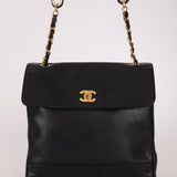 Chanel 1997 Caviar Triple CC Turnlock Tote