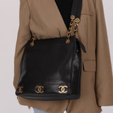 Chanel 1994 Caviar Triple CC Logo Tote