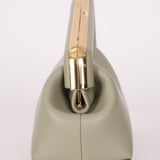 Fendi Sage Nappa Small First Clutch with Strap