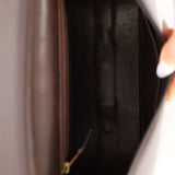 Rare Hermès 1984 Chocolat Box Calf Passe Guide Shoulder Bag