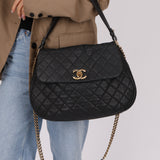 Chanel 2012 Caviar Country Chic Flap Messenger Bag