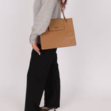Chanel 1997 Caviar Turnlock Beige Chain Bag