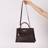 Hermès 2001 Ébène Fjord Retourne 32 Kelly PHW