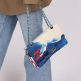 Ultra-Rare Chanel 2002 Denim Surf Line Flap Bag